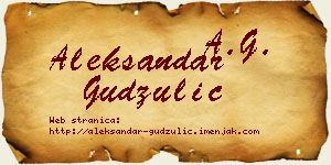 Aleksandar Gudžulić vizit kartica